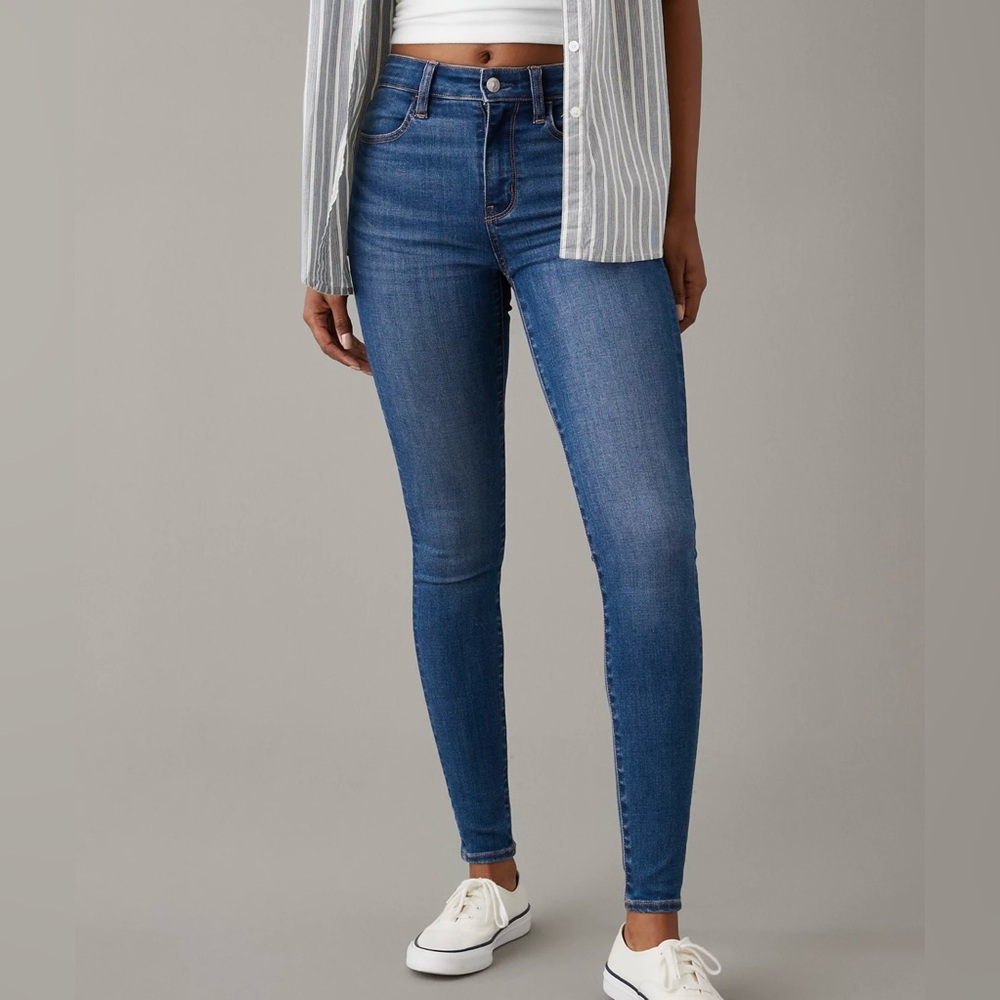 American Eagle | Hi-Rise Jegging Super Stretch | Medium Wash | 6 Short